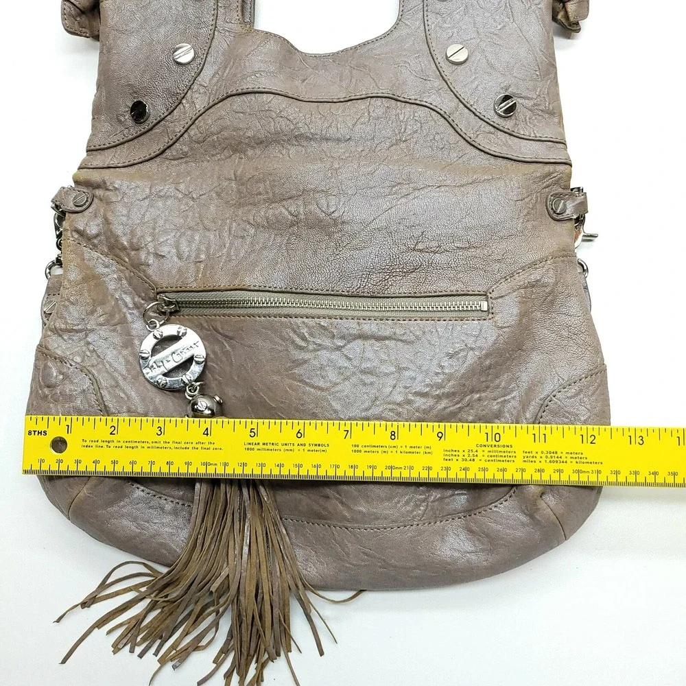 Foley & Corinna‎ Purse Mid City Tote Brown Taupe Pebbled Crossbody Hobo Zip
